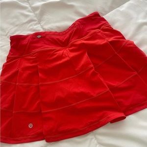 LuluLemon red tennis skirt